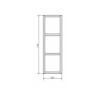 Comforty Шкаф подвесной открытый "Дюссельдорф-35М" дуб дымчатый